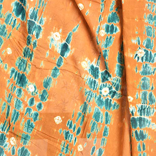 Image of Women's Pure Cotton Multi-Colored Traditional Authentic Tie Dye with Bandhej Bandhani Dupatta Chunni