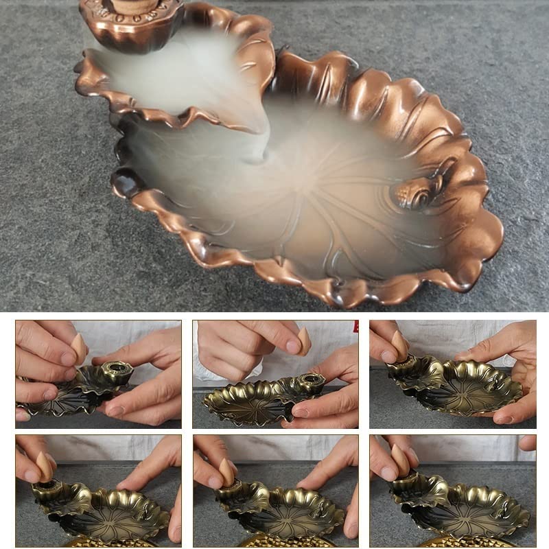 Palniki na kadzidełka ceramiczny uchwyt na zapachy refluks zapach refluks dym refluks uchwyt na kadzidełka dyfuzor kadzidełka (A)