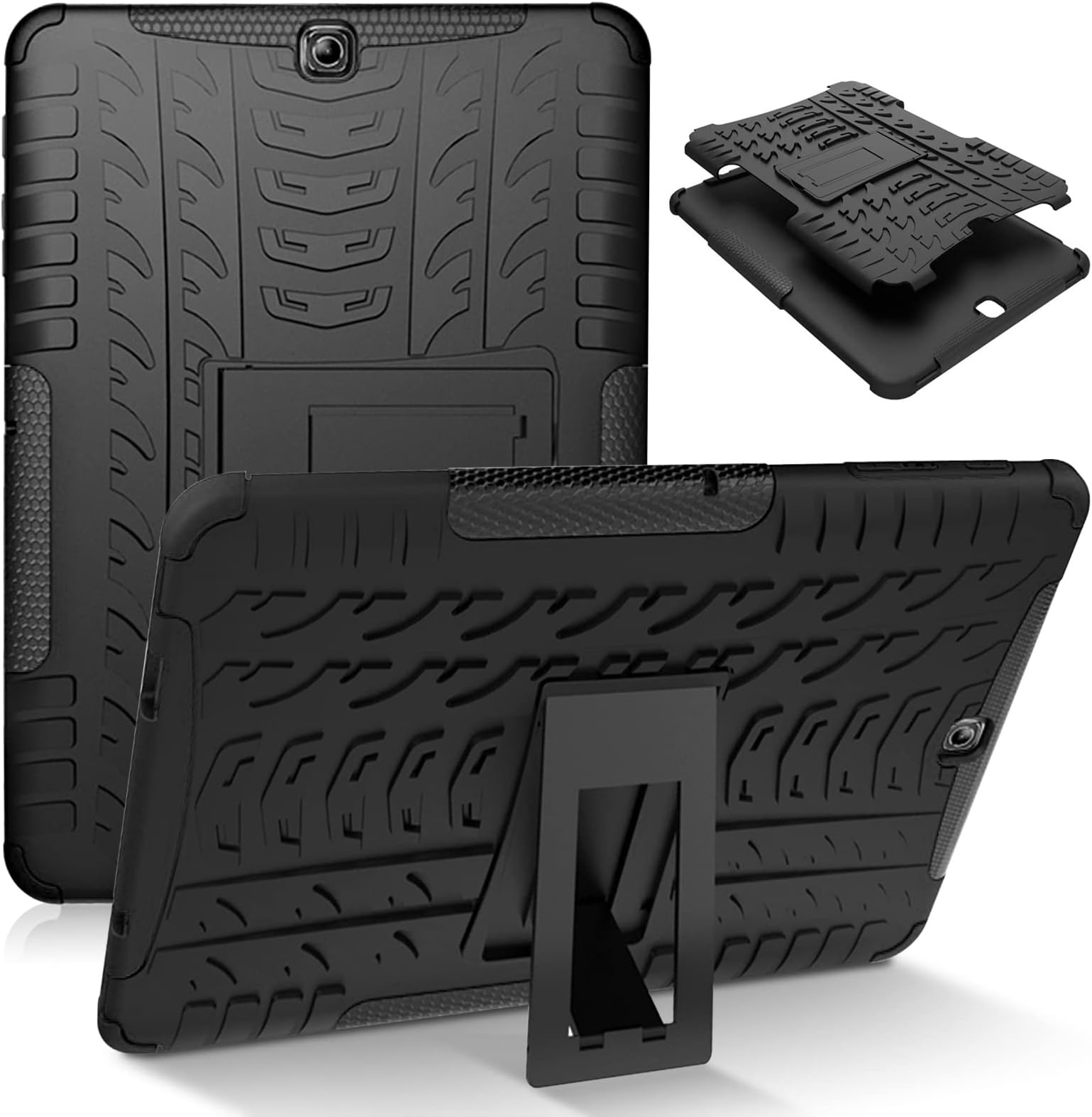 DETUOSI Shockproof Case for Samsung Galaxy Tab S2 9.7" 2015 (SM-T810/ T813/ T817T/ T817V),2-Layers Hybrid Heavy Duty Multi-Angle Kickstand Protective Cover for Samsung Galaxy Tab S2 9.7" Case for Kids