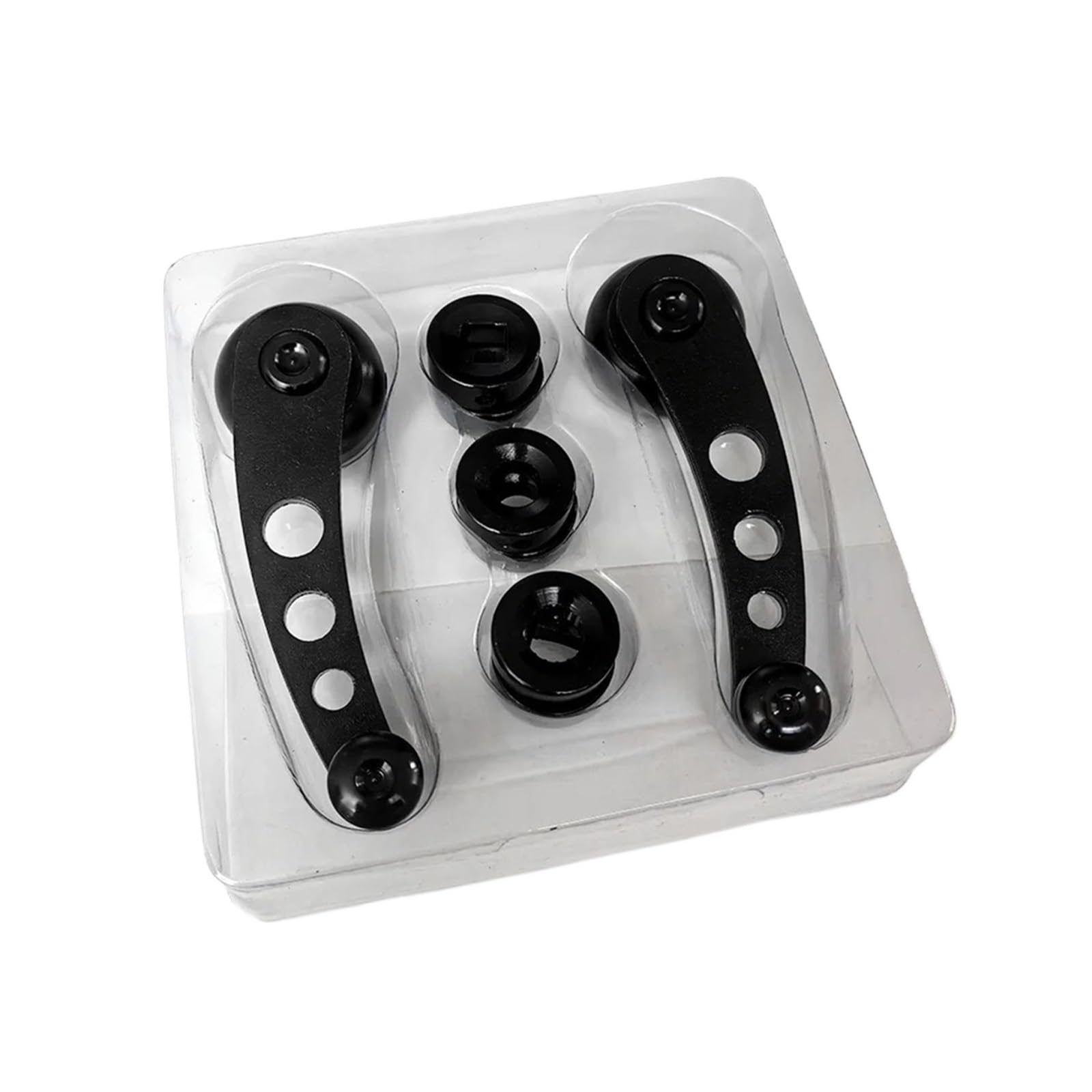 Lhdktee for Set Black Universal Car Window Handle Winder Riser Replacement Winder Crank Riser Window Close Handles Aluminum Alloy Car Window Handle