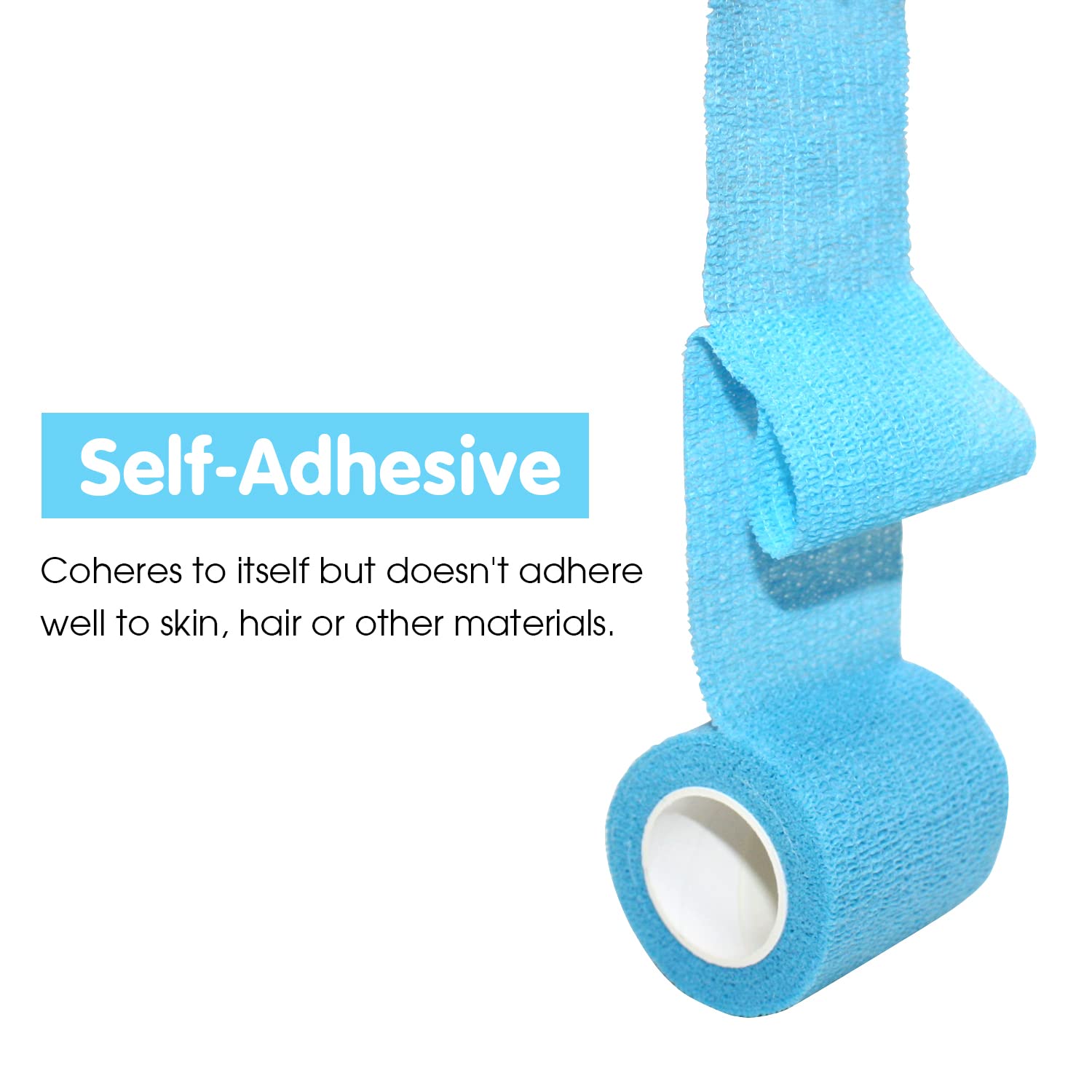 COMOmed Tissus Non Tissés Pansement Bandage Pansements Adhésifs Bandage Animal,Bandage Auto-adhésif élastique 10 Cm X4.5m Jaune 6 Rouleaux