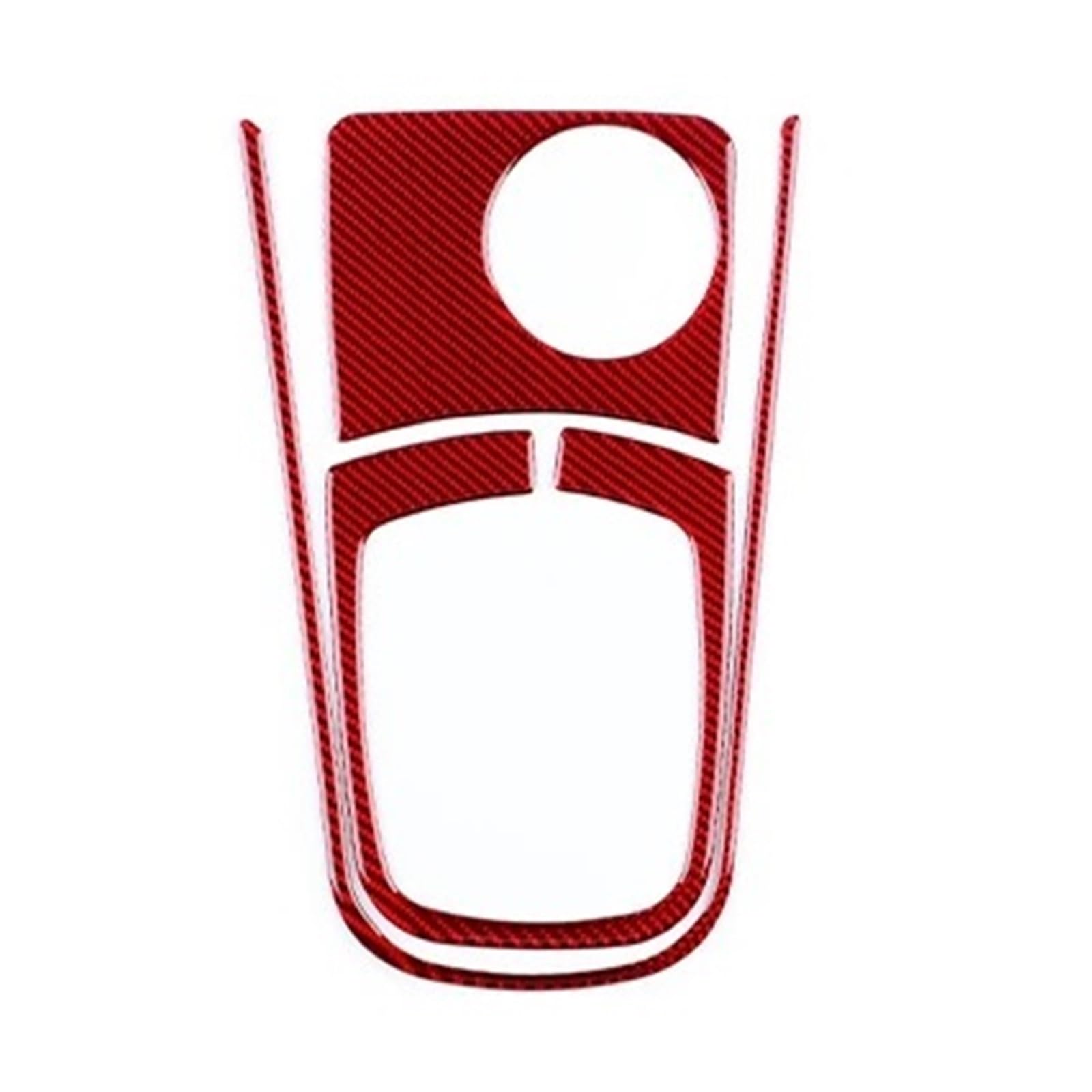 for Fluence for Megane 2009-2014 Real Soft Carbon Fiber Sticker LHD RHD Gear Shift Panel Trim Center Console Trim(Red Carbon)