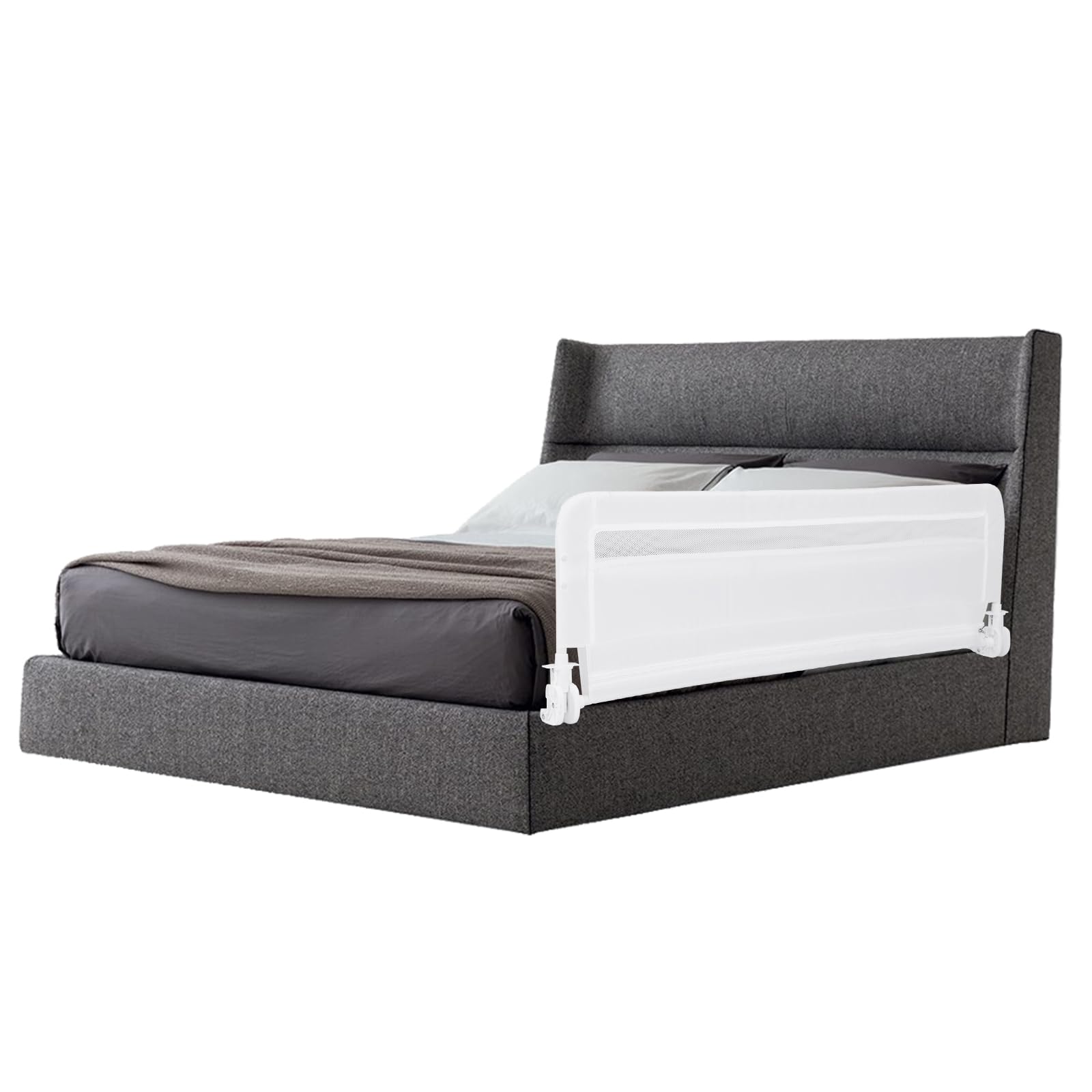 LIFEZEAL Barrera de Seguridad para Cama Infantil Plegable (Blanco)