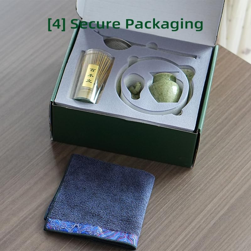 Miniatura 9 de Accesorio japonés para ceremonia matcha, batidor de matcha con glaseado temmoku, cuchara tradicional (chashaku), cuchara de té, soporte para