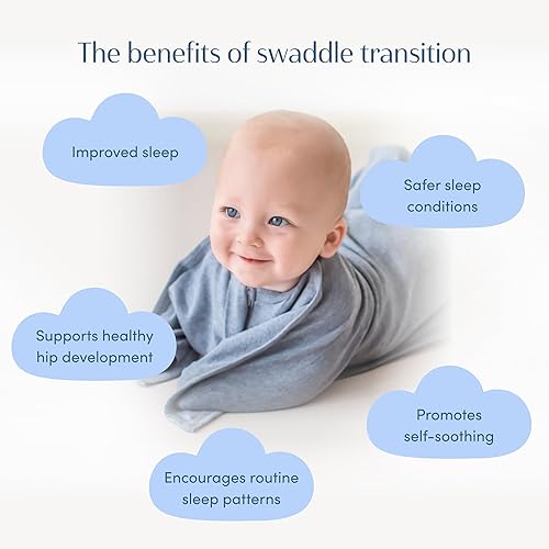 Miniatura 8 de SleepingBaby - Saco de transición Zipadee-Zip con cremallera para envolver bebés, amplio, fácil cambio de pañales, ayuda al desarrollo adecuado de