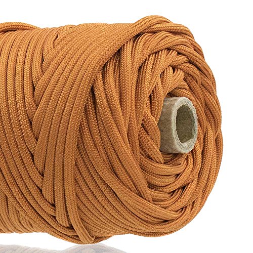 GOLBERG 750lb Paracord/Parachute Cord – US Military Grade – Authentic Mil-Spec Type IV 750lb Tensile Strength Strong Paracord – Mil-C-5040-H – 100% Nylon – Made in USA (Texas Longhorn Orange, 50ft)