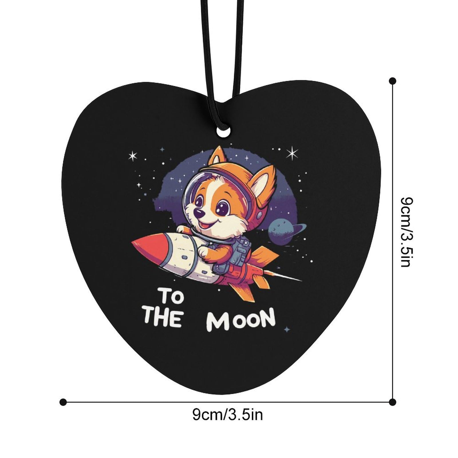 Corgi TO THE MOON Car Air Freshener Hanging Aromatherapy Tablets for Car Accessories Love form