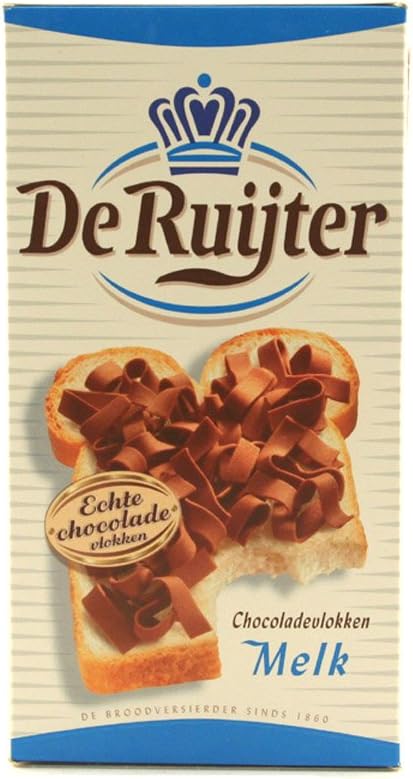 De Ruijter Milk Chocolate Flakes (Chocoladevlokken Melk)- 10.6oz - 300g (pack of 3)