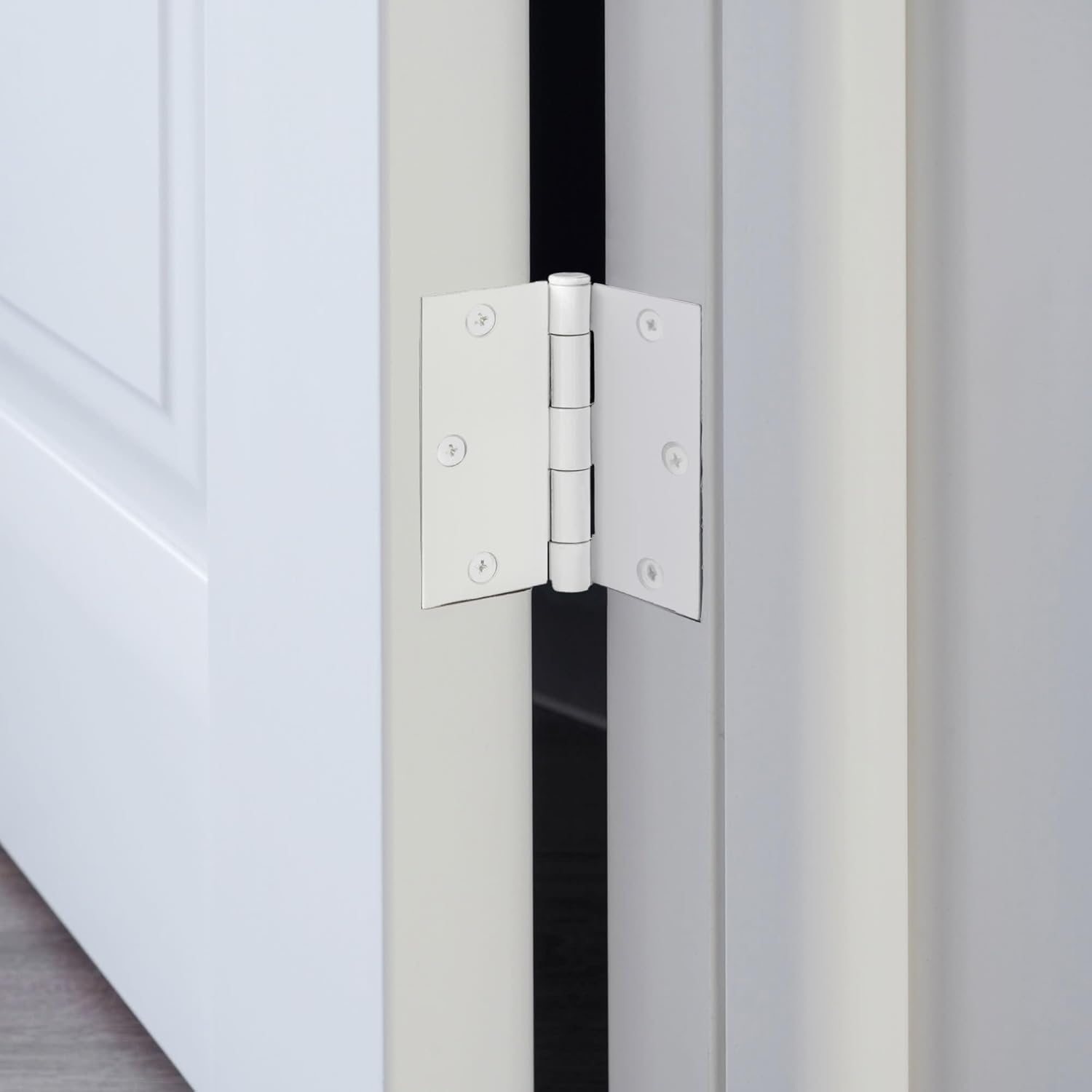 Design House 9-Pack Painted White Interior Door Hinges – 3.5-inch x 3.5-inch – Square Corner Radius Steel Door Hinge – Fits Standard Doors – Design House 185900
