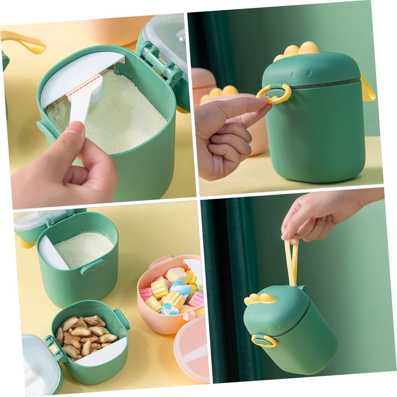 Yardwe Milk Powder Dispenser Travel-friendly Formula Container Strong Sealing Large Capacity and Accurate Scoop for Go Use Keeps Milk Powder Dry and Fresh