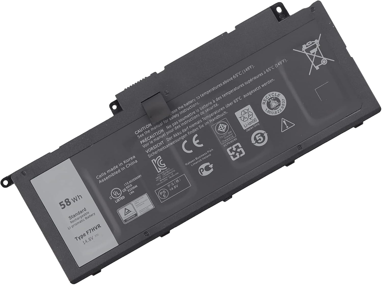 14.8V 58WH F7HVR G4YJM 062VNH T2T3J Laptop Battery Compatible with Dell Inspiron 17 7737 7746 15 7537 5545 Series Ins15HD-2528 Ins15HD-1528 Ins15HD-1828T