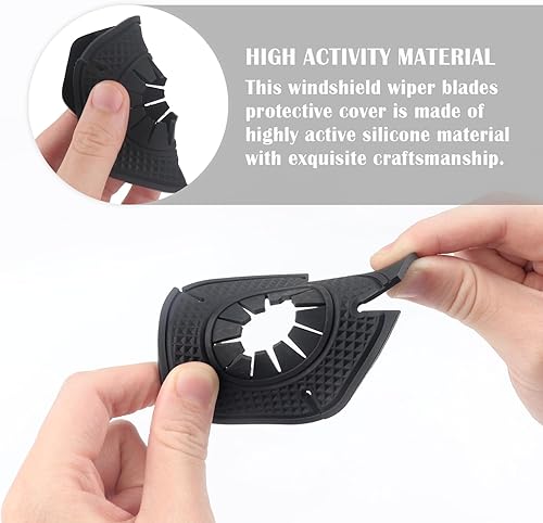 Miniatura 5 de 2 piezas de cubierta antipolvo para limpiaparabrisas de automóvil, de silicona de alta calidad, dispositivo de protección de agujeros que evita