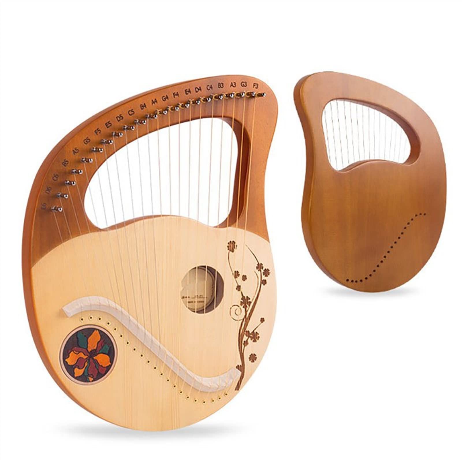 Leier 21-saitige Leierharfe Aus Holz, Mahagoni, Tragbare Harfe, Professionelles Musikinstrument Für Anfänger