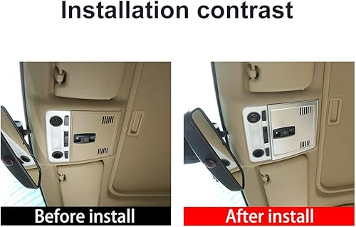 Miniatura 2 de YIWANG Cubierta decorativa de la lámpara de lectura del techo de la fila delantera del coche del ABS Chrome para BMW E90 3 Serie 2005-2012 Accesorios