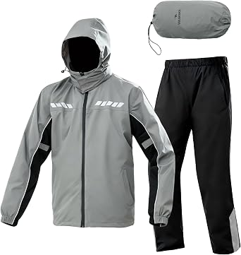 Rain Suit for Men Women, Waterproof Rain Jacket Pant for Motorcycle Golf Hiking Cycling Rain Gear Coat