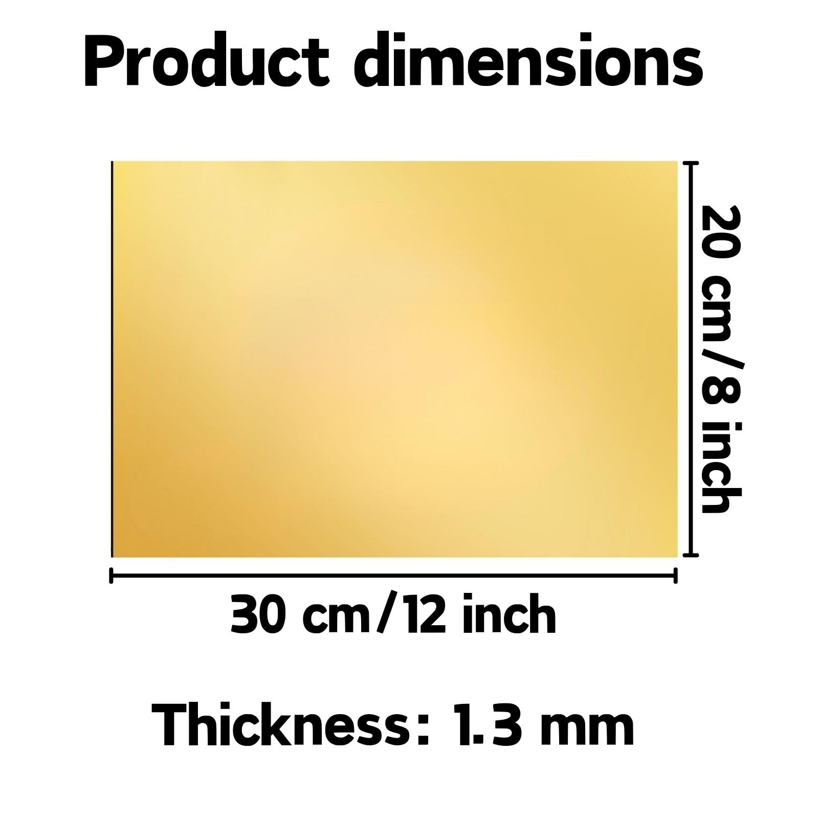 Placa de Plástico ABS para Grabado Laser 30x20 cm 1,3 mm 4 Piezas Bicolor Negro sobre Oro Espejo