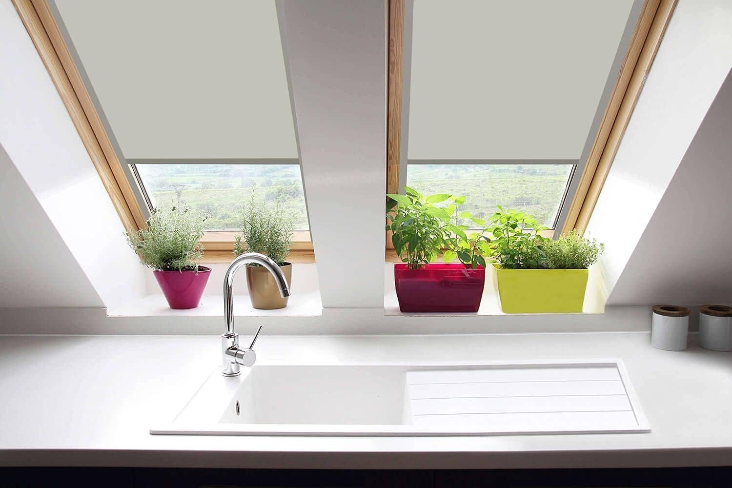 Dachrollo für Fakro Dachfenster, Verdunkelungsrollo, Fenstercode 78/118, Stein