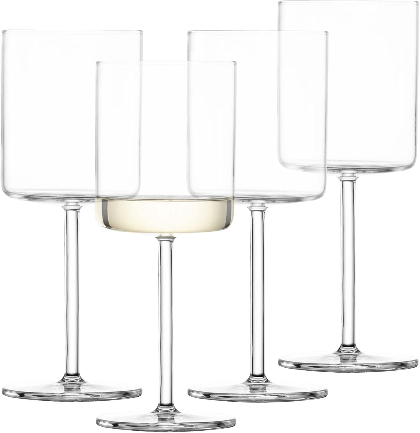 Schott Zwiesel Modo White Wine Glasses Set of 4 - 13.5oz Tritan Crystal, Dishwasher Safe, Straight-Lined Design, Made in Germany