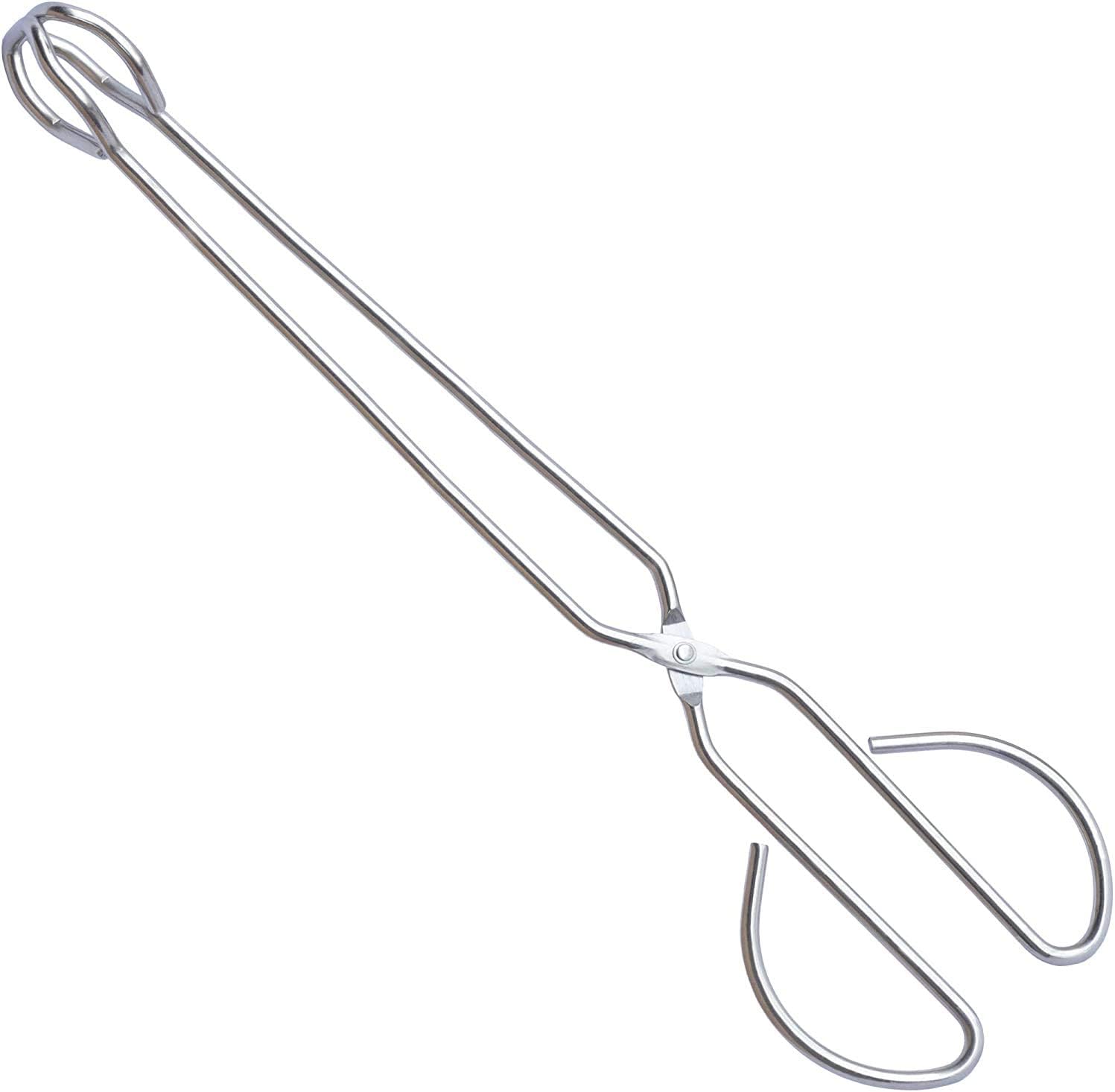 HINMAY Extra Long Scissor Tongs 15Inch Stainless Steel Barbecue