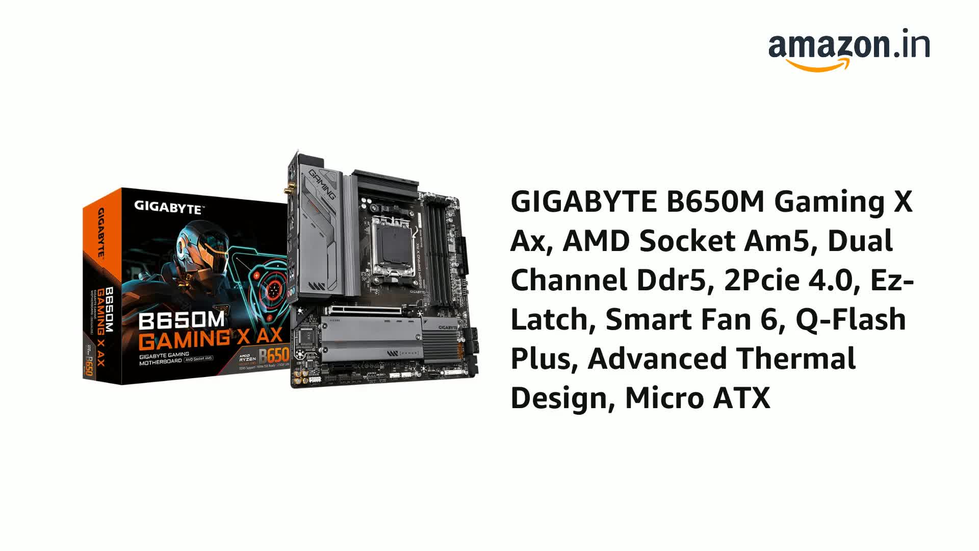 Amazon.in: Buy GIGABYTE B650M Gaming X Ax, AMD Socket Am5, Dual