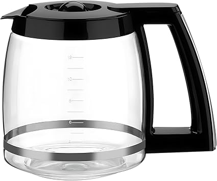 12-Cup Glass Carafe Replacement for Cuisinart Coffee Maker Models DCC-1200, DCC-1100BK, DCC-2650, CHW-12, CHW-12P1, DGB-550BK, DGB-550BK1, DGB-625BC, DGB-700BC, and SS-12 | Part# DCC-1200PRC