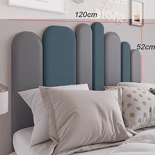 Miniatura 6 de Paneles de pared tapizados, almohadillas suaves para cojín de pared para dormitorio, decoración de pared, cabecera anticolisión, panel de protección
