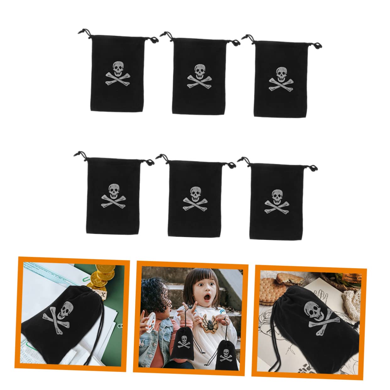 Milisten Piratenbeutel 20 Stück – Kordelzug-Taschen Für Süßigkeiten, Halloween & Mottopartys