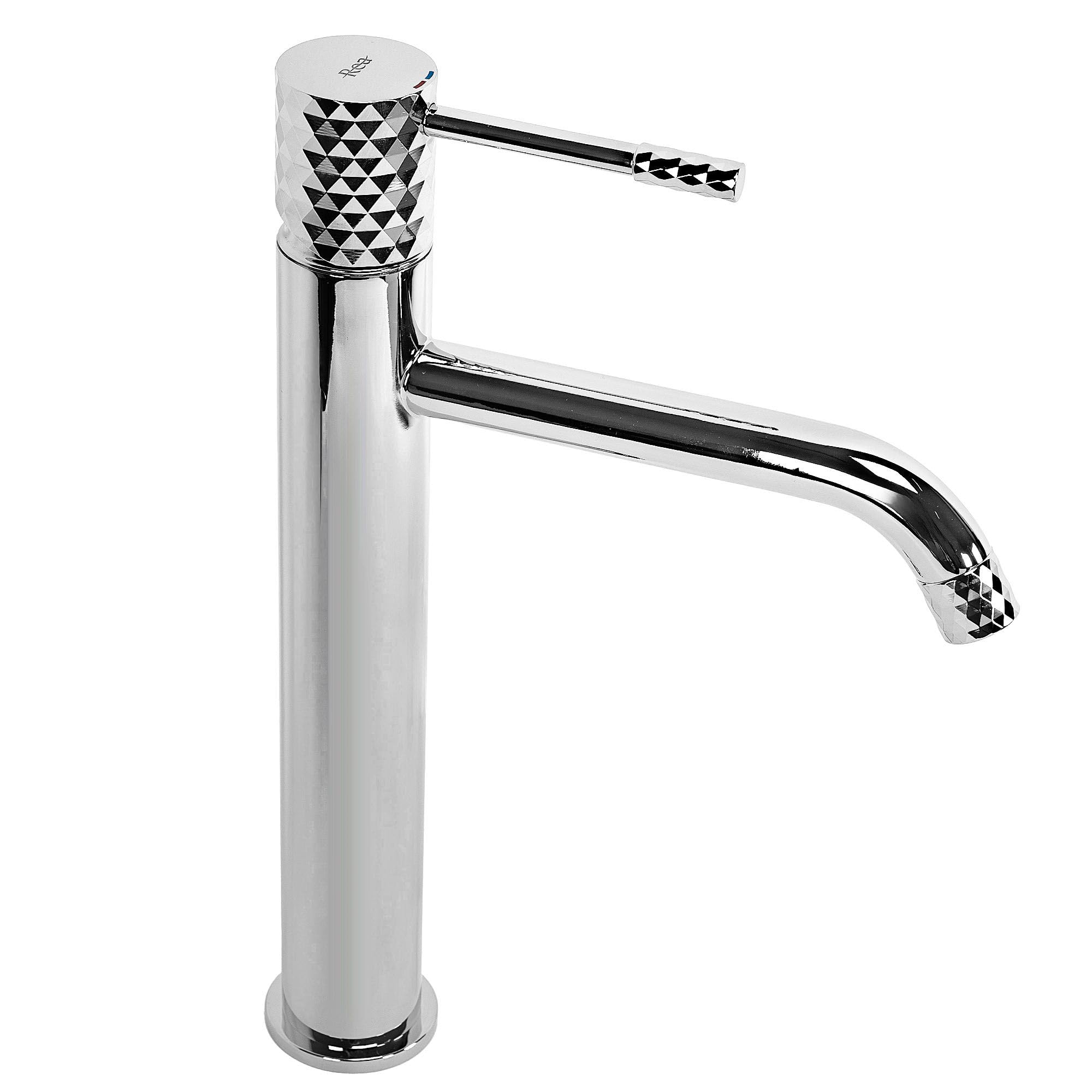 Rea - Bateria Umywalkowa Łazienkowa Lungo Diamond Wysoka, Mosiądz, Głowica Ceramiczna