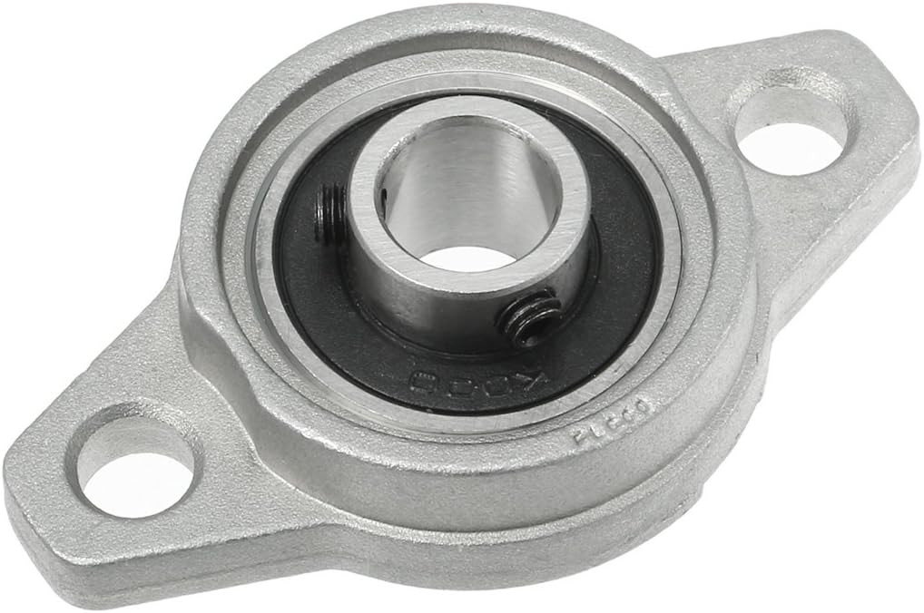uxcell 2pcs KFL000 10mm Zinc Alloy Self Aligning Pillow Block Flange Bearing