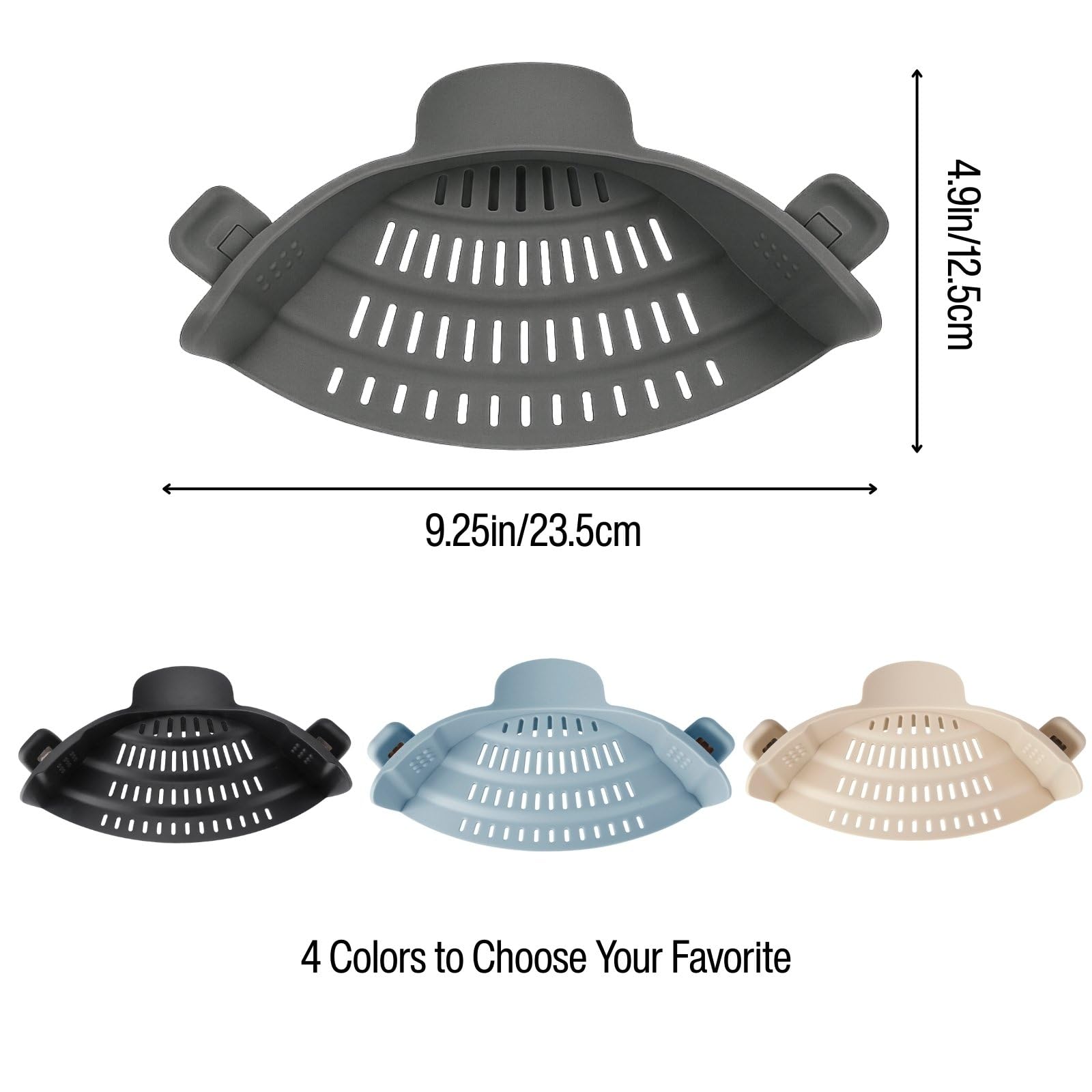 Passoire à Clip En Silicone - Universelle Pour Casseroles Et Bols, Lavable Au Lave-vaisselle