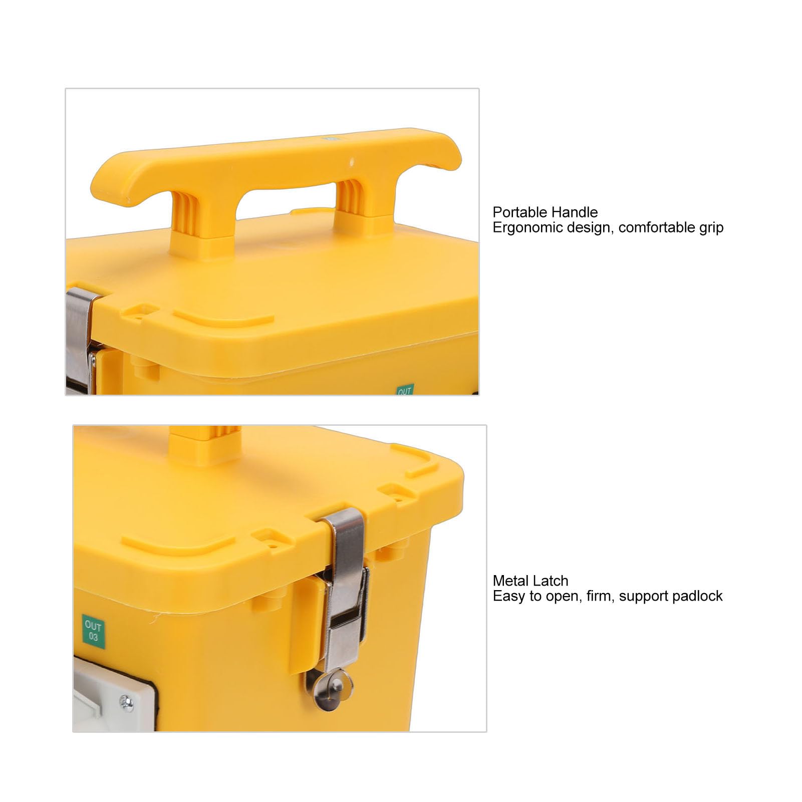 FILFEEL Caja de Distribución de EnergíA portátil: Salidas CEE de 3 Pines + Enchufes Hembra de 3 Clavijas, Distribuidor de Enchufes Eléctricos IP65 para Sitios de Construcción, Eventos Y Talleres Al