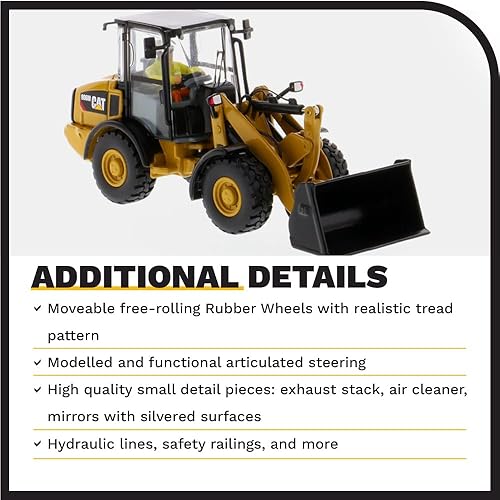 Miniatura 5 de Diecast Masters Cargador de ruedas compacto Caterpillar 906M a escala 1:50 | Camiones Cat y equipos de construcción de la serie High Line Modelo