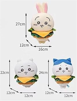 Amazon.co.jp: ちいかわ ハンバーガー ぬいぐるみ ちいかわ ハチワレ