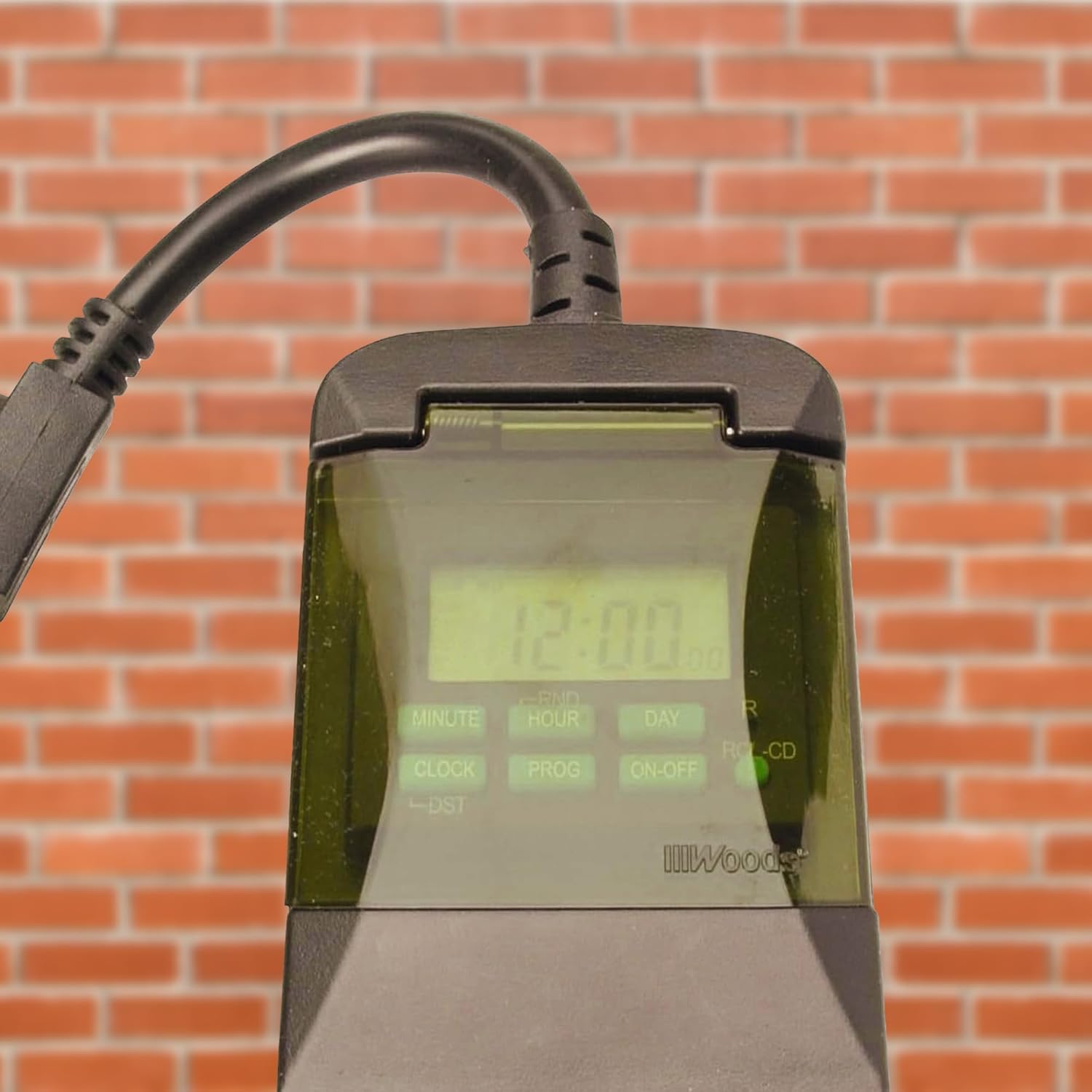 Coleman Cable Woods Digitaler Timer für den Außenbereich, 7 Tage, 2 Steckdosen, Schwarz
