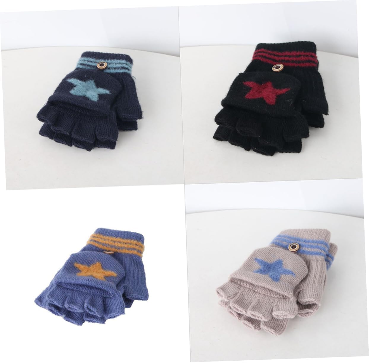 GALPADA 1pair Boys and Girls Warm Cartoon Gloves for Toddlers Cold Mittens for Ages Practical Design Navy for Adventures