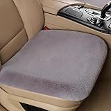 benbfa 3 Pcs Set Plush Car Seat Cushion for Opel Astra K Astra-H Sri Astra J 2000-2024, Seat Cushions with Plum Blossom Buckle, Non Slip Front and Back Seat Cushion,Light Gray