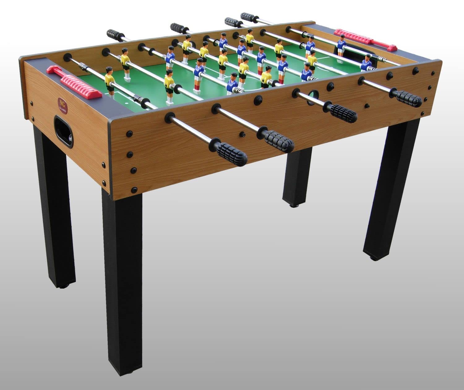 Calcio Balilla STADIO in Legno - Disponibile con Aste Telescopiche o Aste Uscenti, 123 cm x 63 cm x 82 cm per Bambini e Adulti, Completo di Accessori