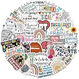 50 Pcs Physical Therapy Stickers-PT Therapist Waterproof Vinyl Decals for Bottles, Laptop,Luggage, Phone case - Gifts for Physiotherapist (Physical)