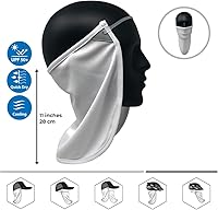 Vista 22 de CoolNES - Protección ajustable para cuello contra rayos ultravioletas, ajustable, multifuncional, 2 en 1, cubrebocas para pesca al aire libre