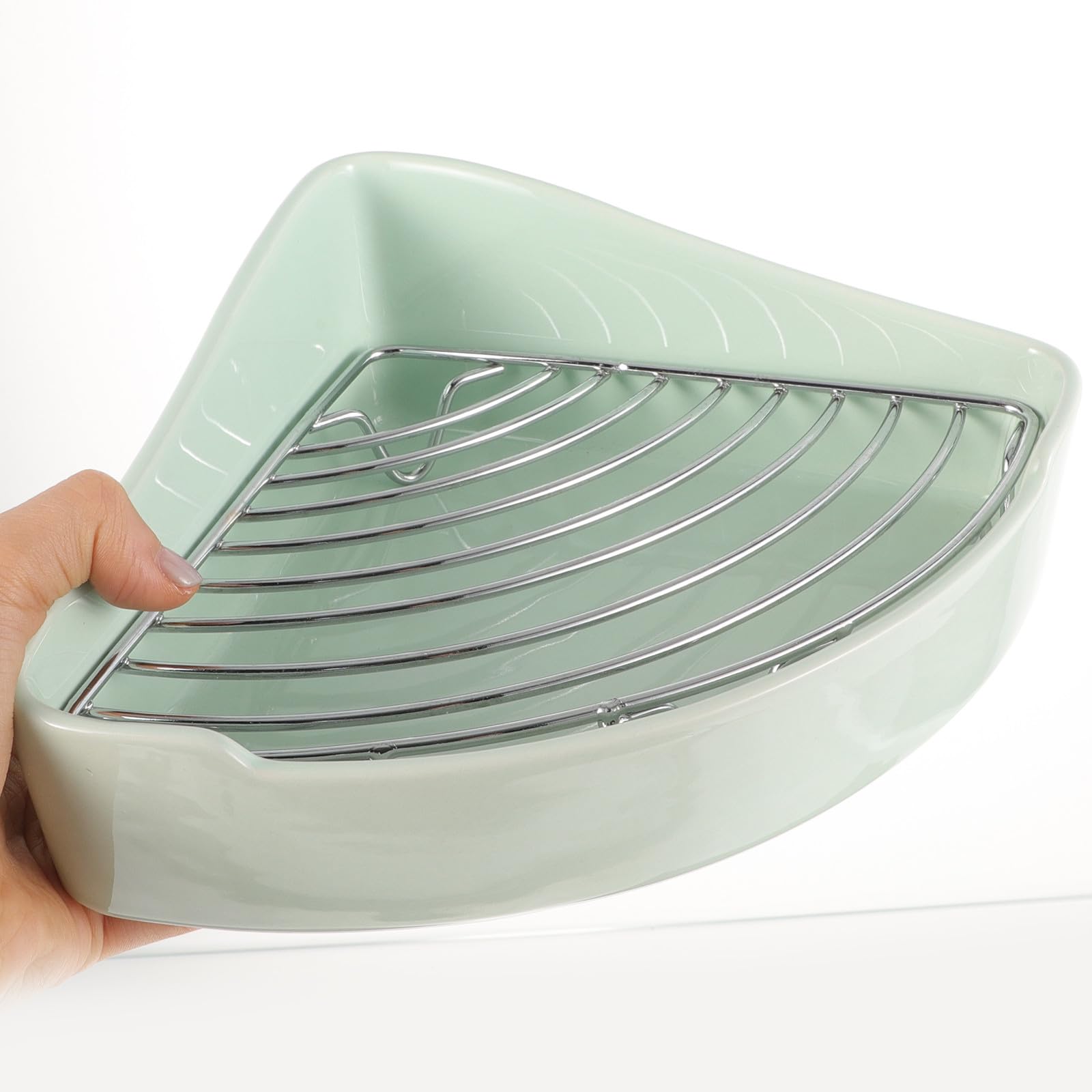TOYANDONA Toilette Triangolare Resistente alle Macchie in Ceramica Smalto Interno ed Esterno per Piccoli Animali Come Porcellini D'india e Conigli per Uso Domestico