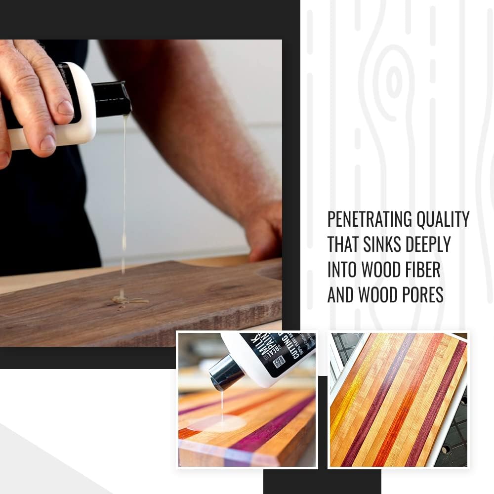 Real Milk Paint, Cutting Board Oil for Wood Chopping Board, Butcher Block, Bamboo, Charcuterie, Food Grade Finish, 32oz