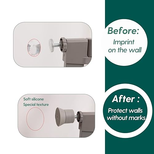 Miniatura 3 de Babelio Protector de pared extensor de puerta para bebé, extiende puertas de seguridad para mascotas y perros, paquete de 4 extensiones de puertas