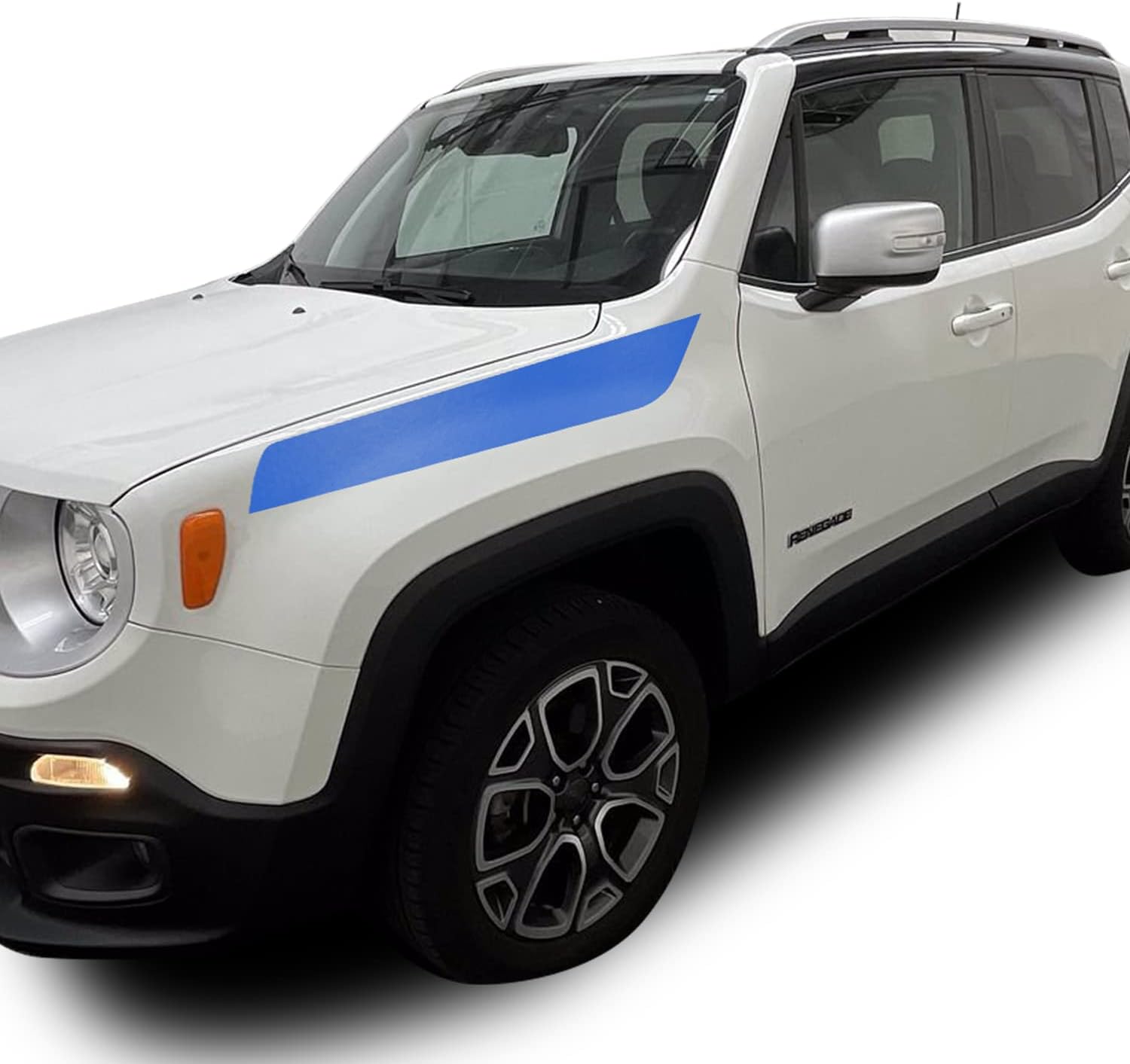 Gomu Fender Stripe Vinyl Graphic Overlay Wrap Decal Compatible with Jeep Renegade 2015 2016 2017 2018 2019 2020 2021 - Matte Army Green