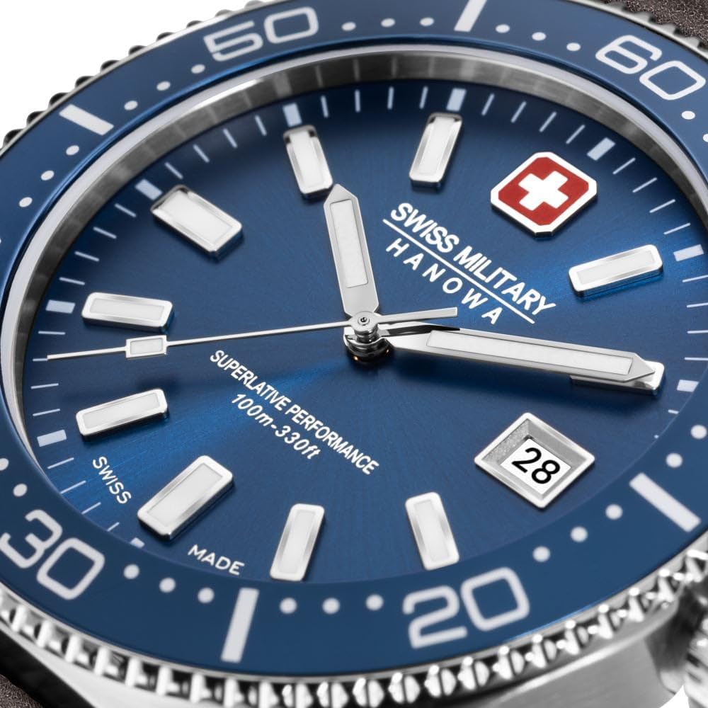 Swiss Military Hanowa Nomad SMWGB0004902-SET Męski zegarek analogowy z niebieską tarczą