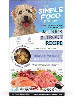 Duck & Trout Recipe - Freeze Dried Raw Food for Dogs - 24oz