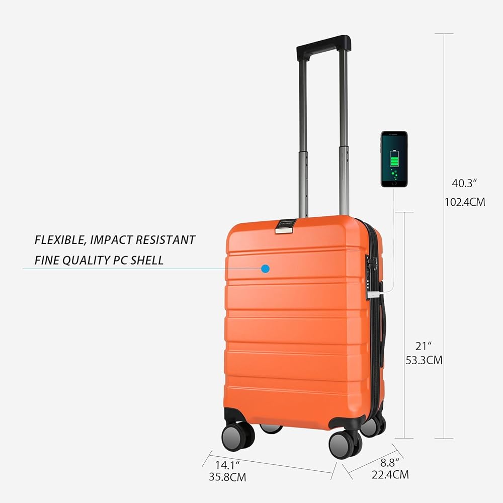 Amazon.com | KROSER Hardside Expandable Carry On Luggage with