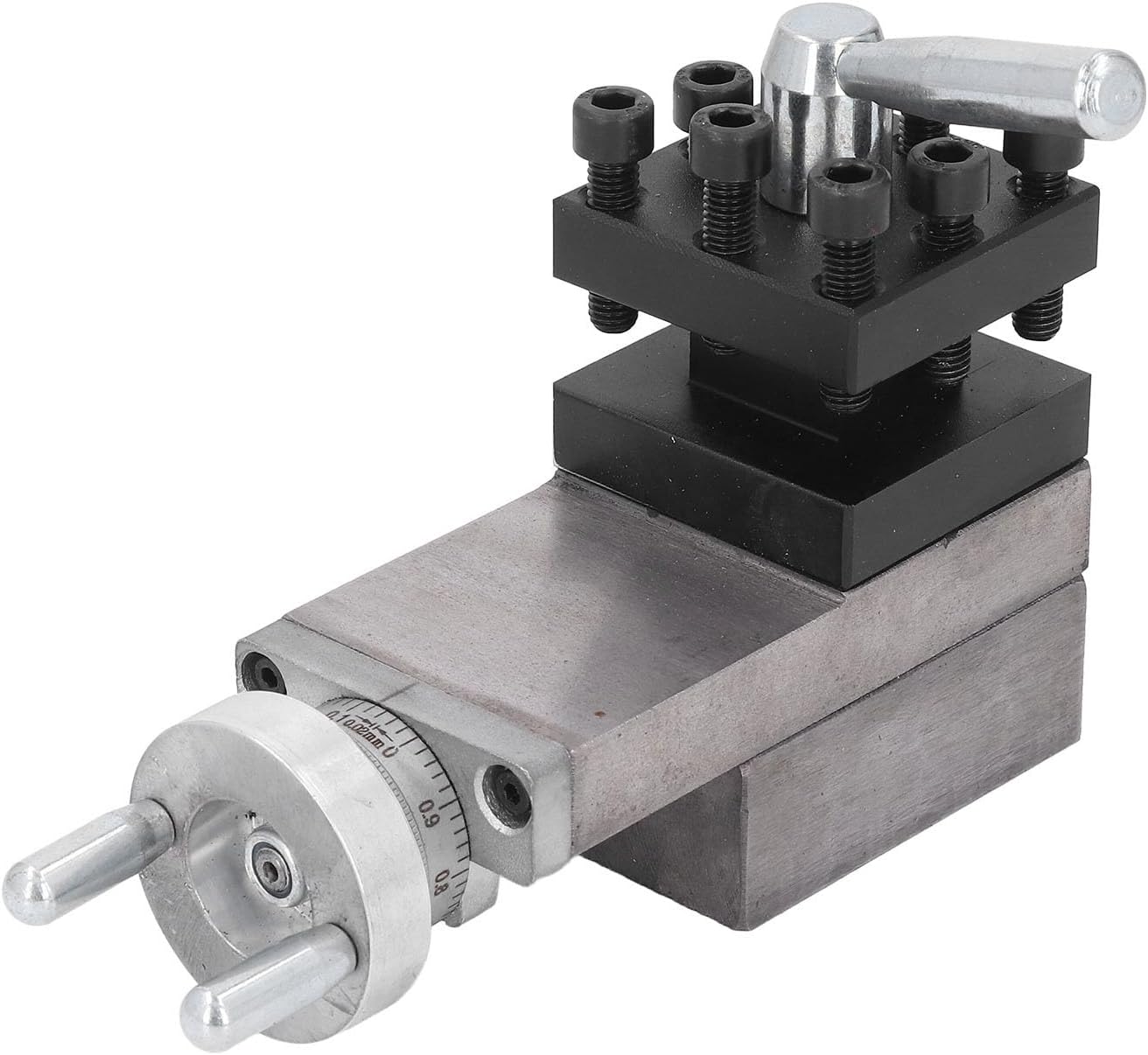 Mini Lathe Tool Holder, Metal Lathe Cross Slide and Tool Post Compound Lathe Parts, 60x60mm Square Slide Compound Tool Vice Clamp for MX 210 WM 210 8x16 220x400 220x600 220x750