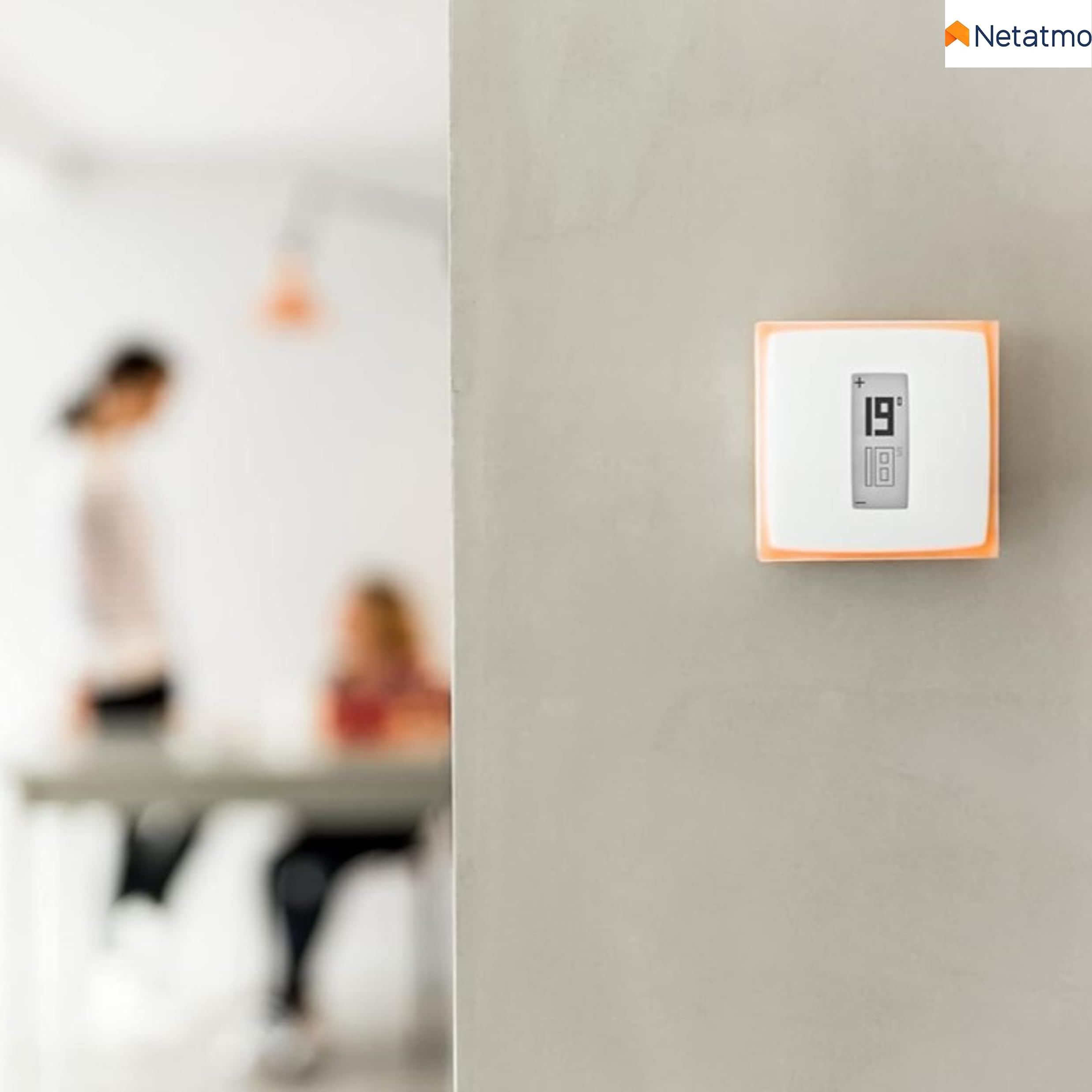 Netatmo Thermostat Connecté et Intelligent Économe en Énergie –WiFi- Réduisez Les Factures & Contrôlez Le Chauffage à Distance par Application, Compatible avec Les Chaudières Individuelles, NTH01-AMZ