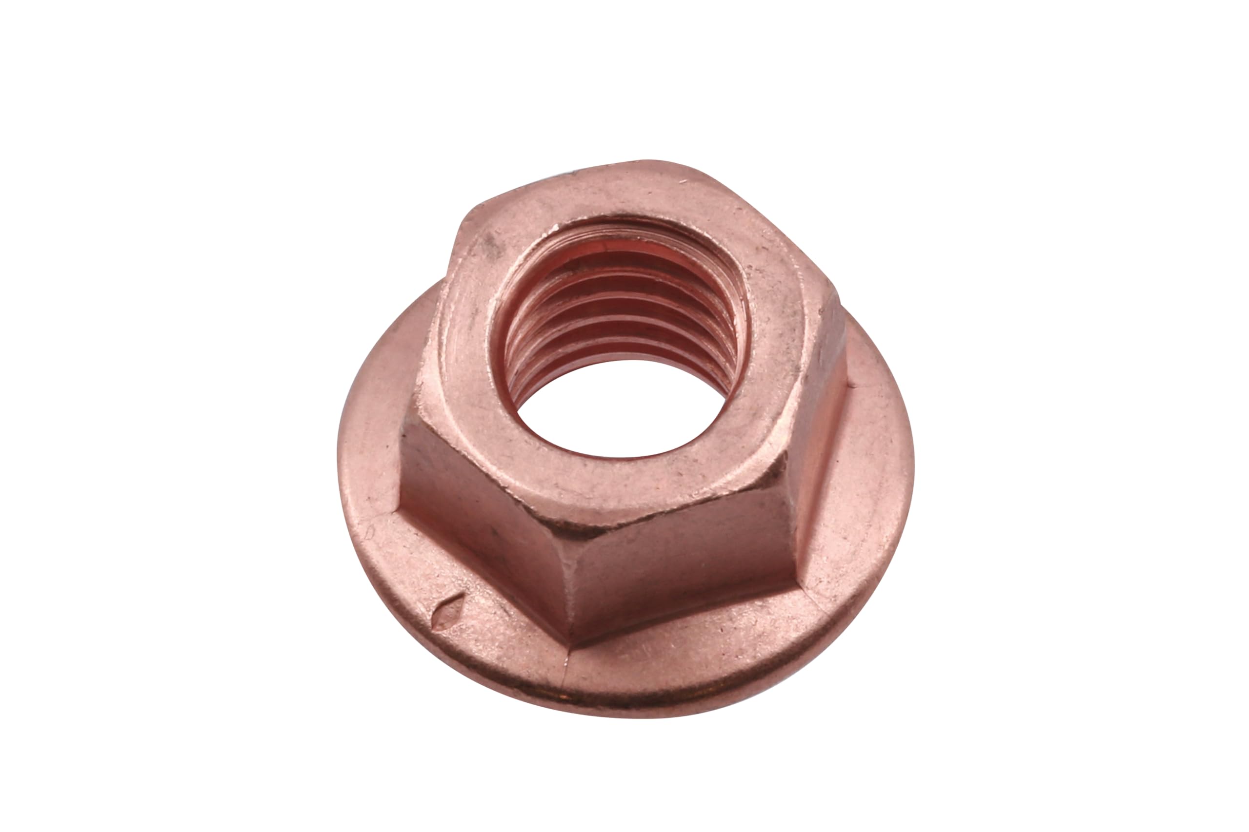 Connect 30740 Copper Flashed Nut Flanged & Self Locking M10 x 1.5 x 15mm Hex 5pc, Brown