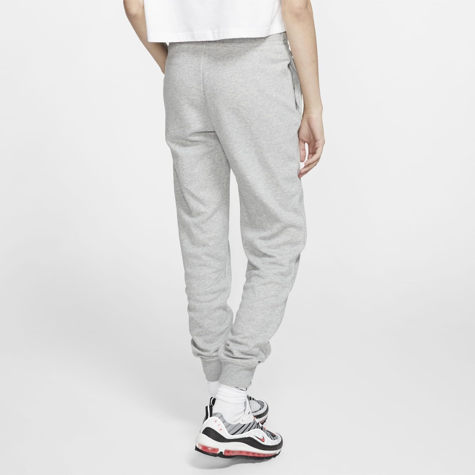 Nike W NSW Essntl Pant Reg FLC Sport Trousers, Mujer, dk Grey Heather/(White), S